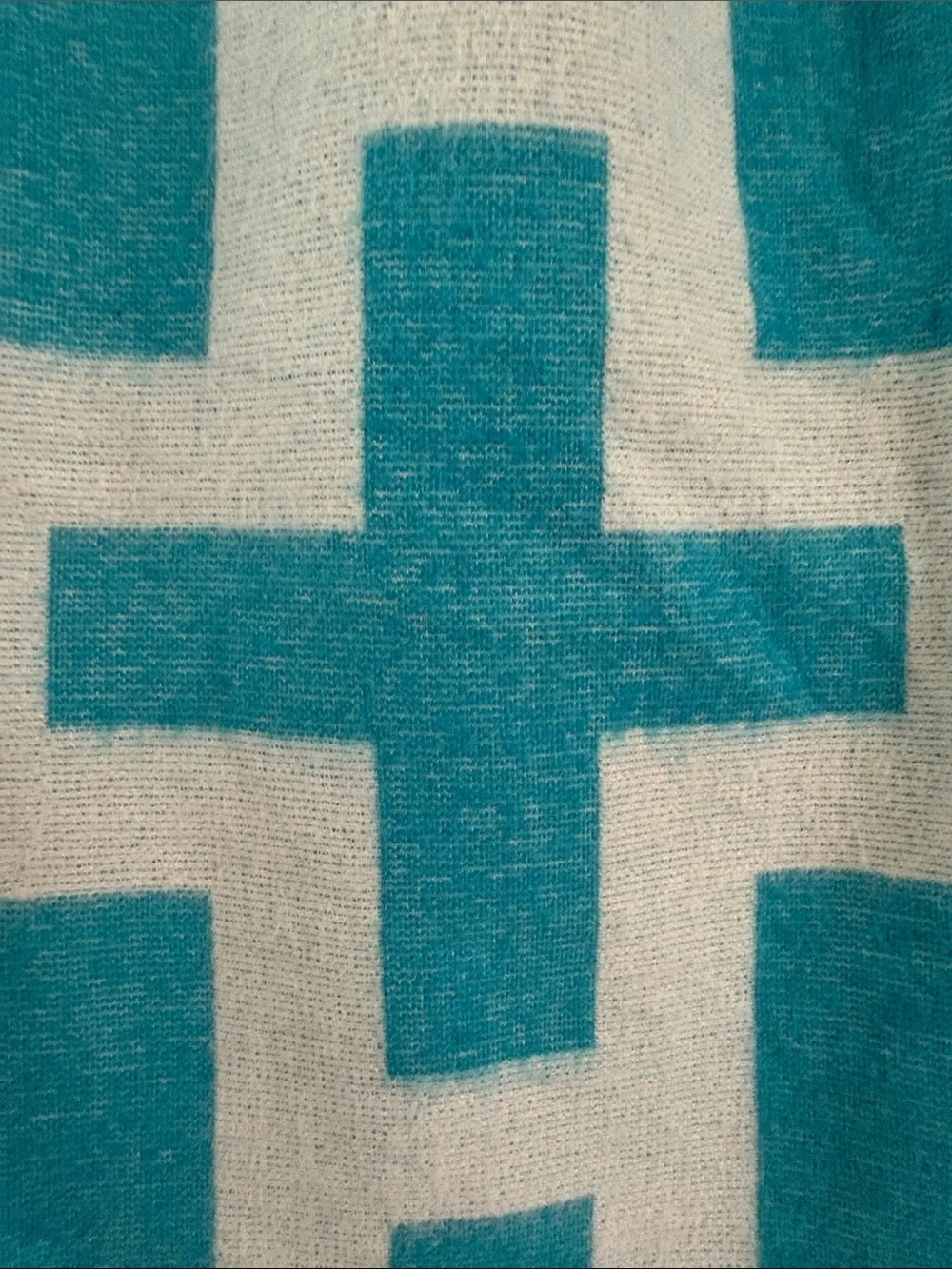 Jonathan Adler Nixon Baby Alpaca Throw Blanket Turquoise Made In Peru